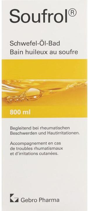 Image du produit Soufrol Bain d'huile de soufre (800 ml, Huile de bain)
