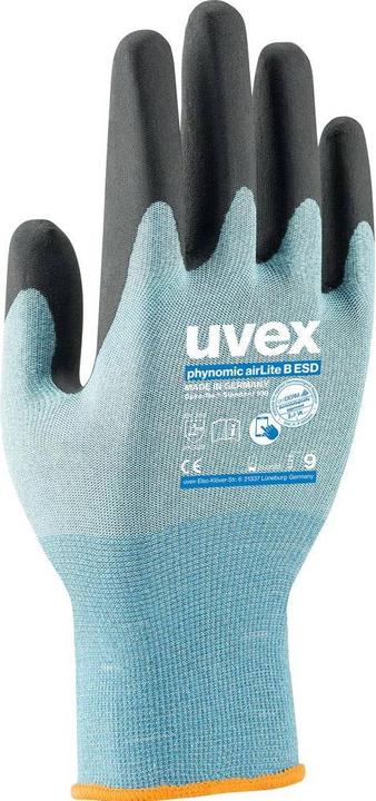 Produktbild Uvex Safety Mechanikerhandschuh Phynomic AirLite B ESD, Blau (11)