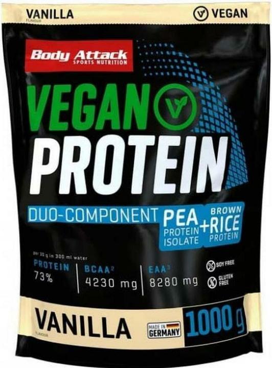 Body Attack Proteine vegane (sacchetto da 1000g) (Vaniglia, 1 pz., 1000 g)