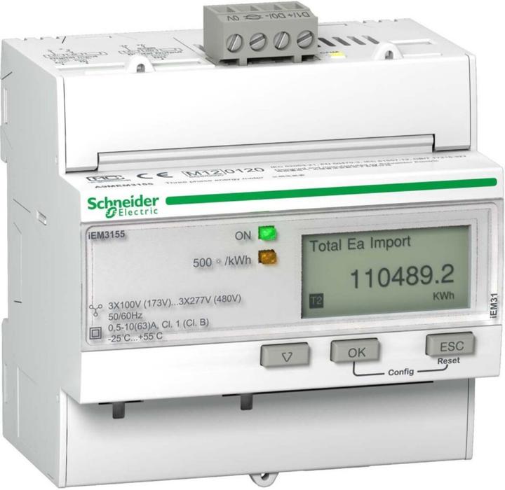Produktbild Schneider Electric iEM3155 meter 63A Modbus 1 digital I/O
