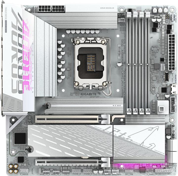 Gigabyte B860M AORUS ELITE WIFI6E ICE (LGA 1851, Intel B860, mATX)