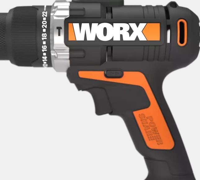 Image du produit Worx Kit perceuse-visseuse à percussion 20V WX372 (Fonctionnement sur batterie)