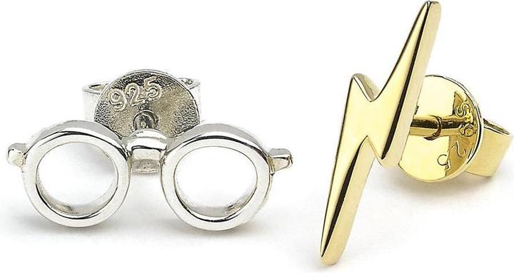 Ohrringe Lightning Bolt & Glasses Sterling Silber (100% Metall)