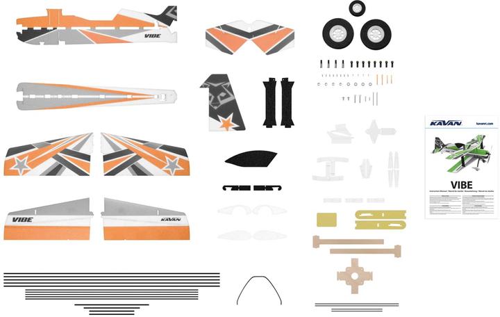 Actual product image Kavan VIBE Orange 3D-Kunstflug-Park-Flyer Doppeldecker aus EPP (Aerobatics)