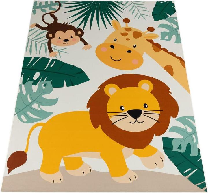 Produktbild Paco Home Kinderteppich Kinderzimmer Zoo Tiere Rutschfest - 160x220