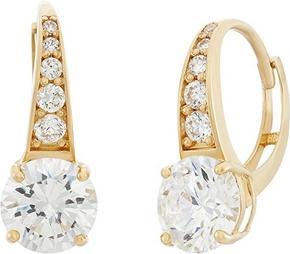 JVD Gold plated earrings with clear zircons SVLE0974XH2GO00