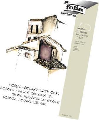 Folia Bloc d'aquarelle pour l'école (A3, Blanc, Couverture rigide)