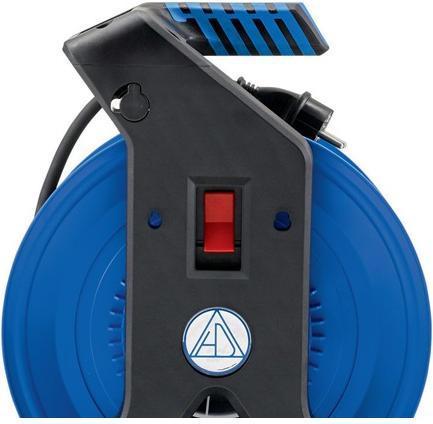 Produktbild Hedi Kabeltrommel 40 m H07RN-F 3 x 1,5 mm² 250 mm 3 Schutzkontaktsteckdosen Vollkunststoff IP44 (40 m, 4.50 mm²)