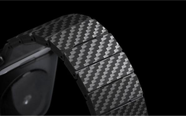 Actual product image Pitaka Carbon Fiber Link Bracelet Modern Strap 38-40mm (38 mm, 40 mm, Carbon fibre)
