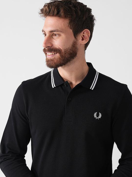Immagine prodotto Fred Perry Polo Twin Tipped a manica lunga nera (S)