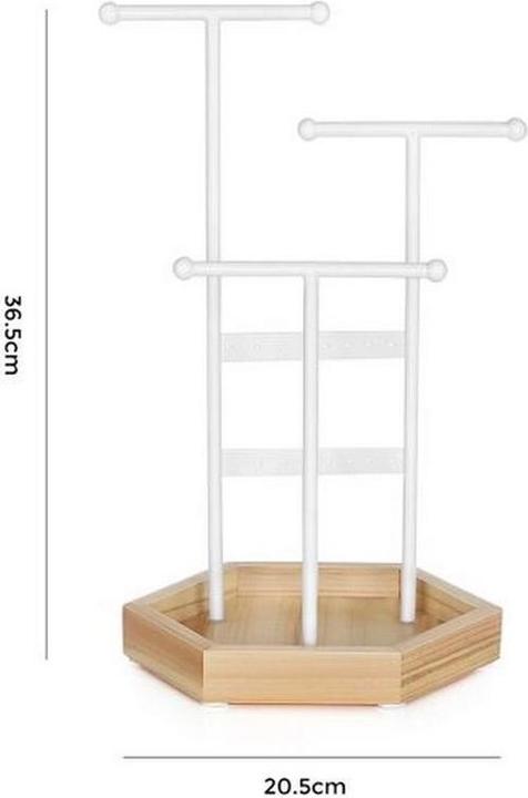 Produktbild Songmics Schmuckhalter 36 cm, Weiss-Natur