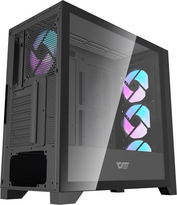 Actual product image Darkflash Tech Darkflash DRX90 glass computer case (black) (ITX, ATX)