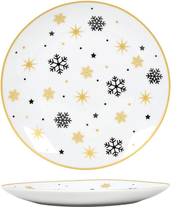 Actual product image Fr.plate snowflake black/go (1 x, 19 cm)