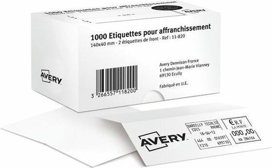 Produktbild Avery Dennison Etiquette d'affranchissement, 140 x 40 mm, blanc