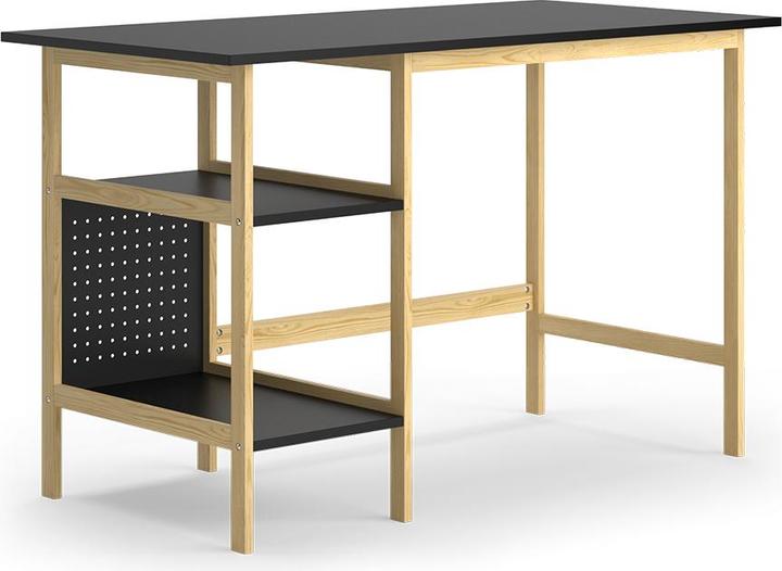 Produktbild Vichy Schreibtisch Elvia, Schwarz/Kiefer, 120 x 60 cm (120 x 75 x 60 cm)