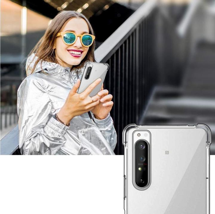 Produktbild Screenguard Sony Xperia 1 II Hülle Crystal Soft Airbag Bumper (Sony Xperia 1 II)