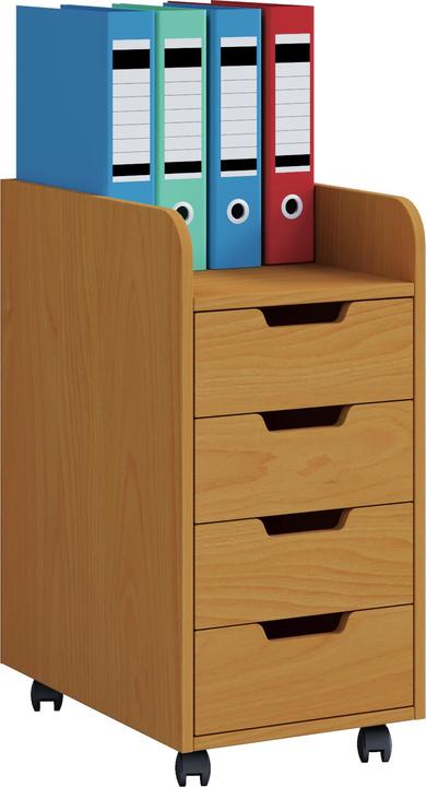 Actual product image VCM Wood office cabinet roll container Konal Mini with drawer (33 x 40 cm)