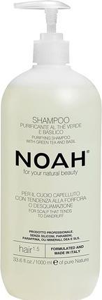 Actual product image Noah 1.5 Purifying Shampoo with Green Tea and Basil 1000ml - Anti-Dandruff Formulation Made in Italy - Cr (1000 ml)