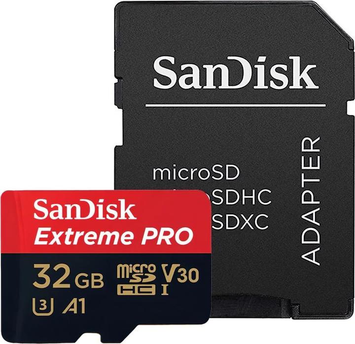 Actual product image SanDisk Extreme PRO UHS-I V30 (32 GB, microSDHC, U3, UHS-I)