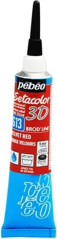 Produktbild Pebeo Setacolor 3D Brod'Line-Effekt (Samtrot, 20 ml)