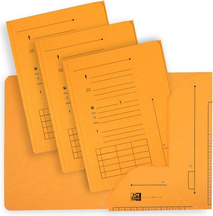 Elba ULTIMATE folder with 2 flaps, DIN A4, yellow made of 240 gsm CANSON cardboard, flaps pre-cut (A4, 25 x)