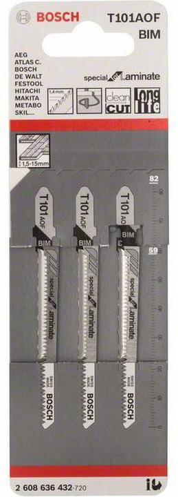 Image du produit Bosch Professional Zubehör Lame de scie sauteuse T 101 AOF, Spec