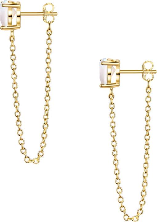 Actual product image Glanzstücke München Ladies Sterling Silver Moonstone (synth.) yellow gold - 29932 (Sterling Silver)