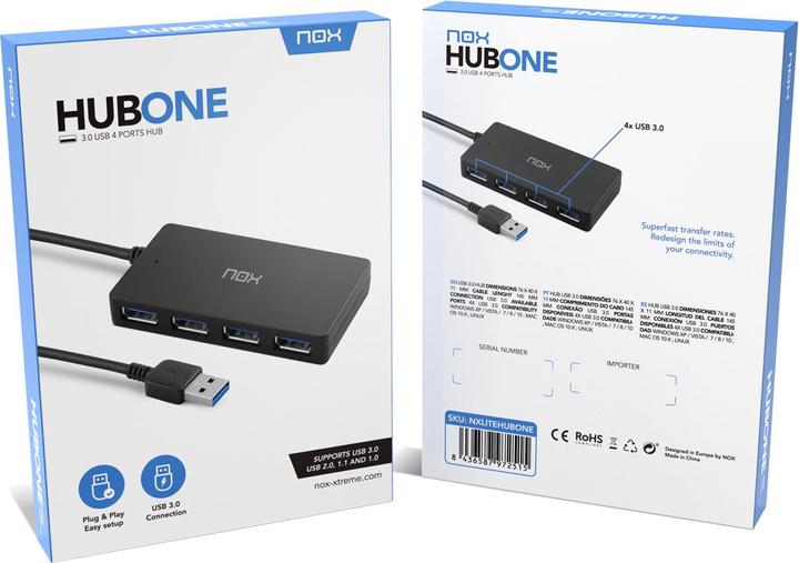Immagine prodotto Nox Lite Hub One (USB-C, 4 Porti)