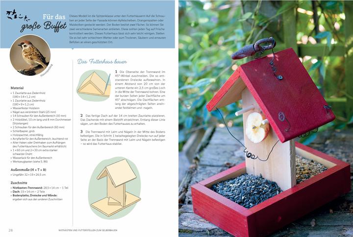 Produktbild Nistkästen und Vogelhäuser zum Selberbauen - Mit 50 Gartenvögeln im Porträt (Deutsch, Magali Bailliot, Michele McKee-Orsini, 2025)