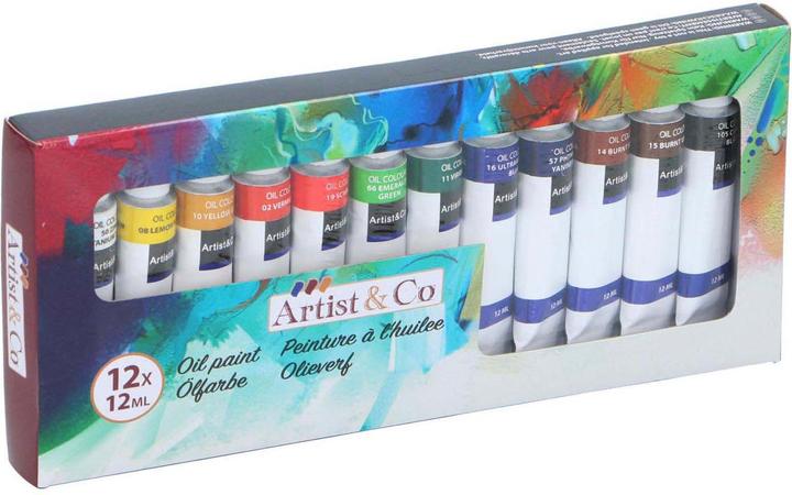 Produktbild Artist&Co Ölgemälde, 12St. (Mehrfarbig, 12 ml)