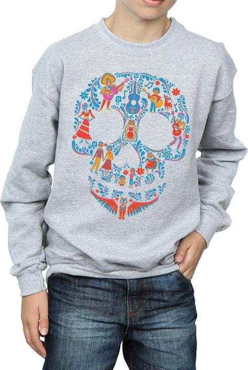 Actual product image Disney Boys Coco Skull Pattern Sweatshirt (140, 146)