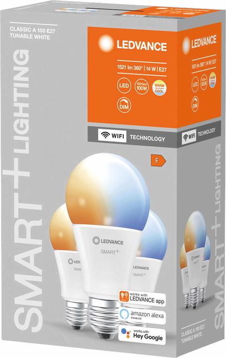 Produktbild Ledvance Smart+ Wifi Classic (E27, 14 W, 1521 lm, 1 x, F)