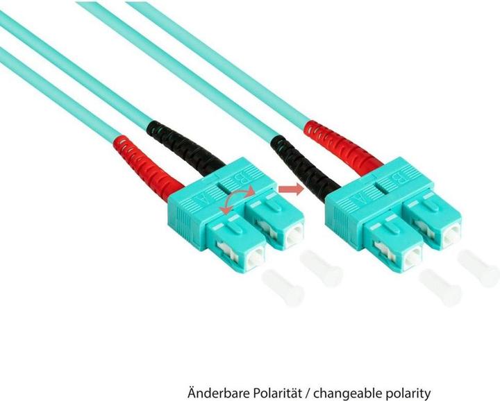 Actual product image Varia Patch cable fibre optic duplex OM3 (multimode, 50125) SCSC, LSZH, exchangeable polarit (3 m)