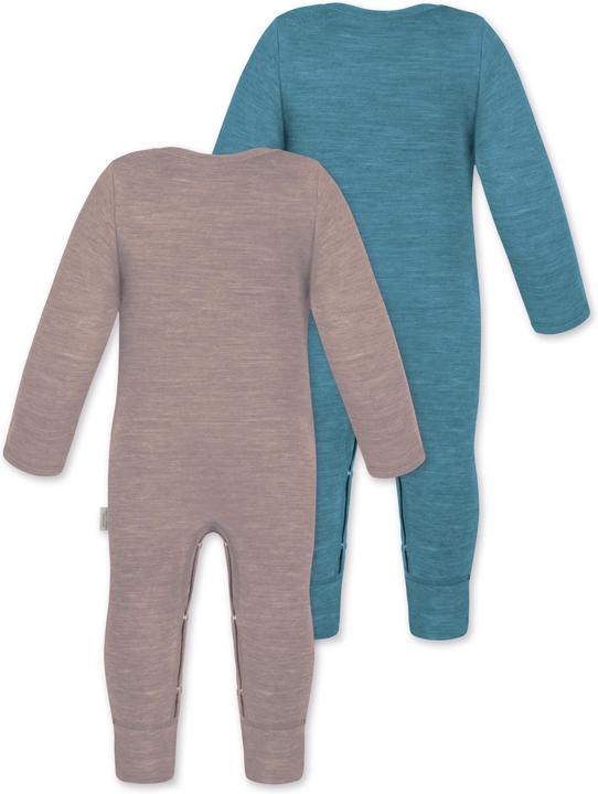 Produktbild Normani 2er Pack Baby Merino Strampler „Tangoio" - 9595 (56)