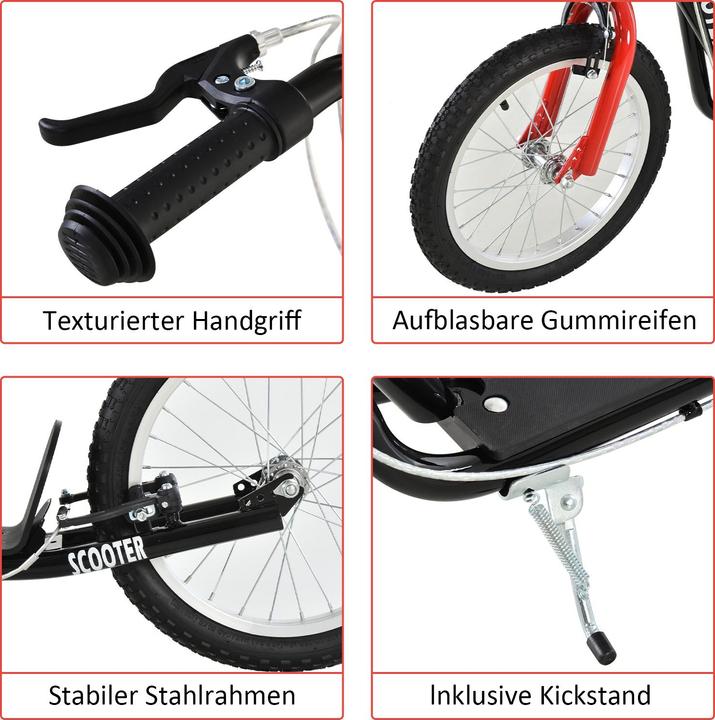 Actual product image Homcom Children's scooter with handbrake
