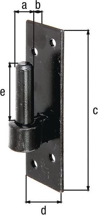 Actual product image Alberts Clamp on plate,DI,KTL,zA 14/130x40 mm (Blocks, 10 pcs.)