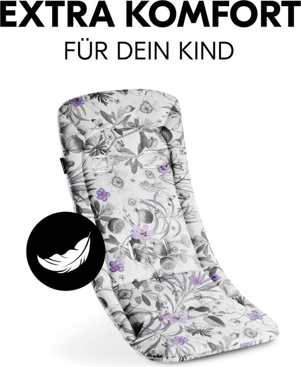Produktbild Hauck Pushchair Seat liner Floral Grey