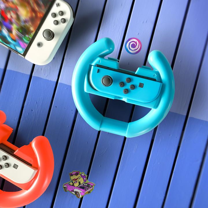 Produktbild Oniverse Pack of 4 Racing wheel controller holders - Blue/Red/Green/Pink (Switch)