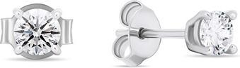 Actual product image Brilio Silver - Silver stud earrings with clear zircons EA580/1/2/3/4W - Diameter: 0.7 cm
