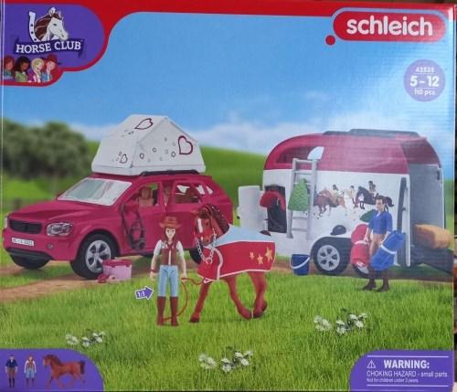Image du produit Schleich Aventure avec voiture et remorque à chevaux