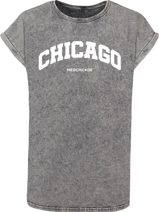 Immagine prodotto Merchcode Maglietta da donna Chicago Wording - Lavaggio acido - 117981 (XL)