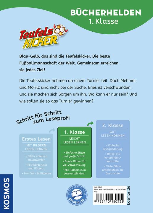 Immagine prodotto Kosmos Teufelskicker, Bücherhelden 1. Klasse, Das Turnier (Tedesco, Frauke, Vicino al passaggio, 2025)