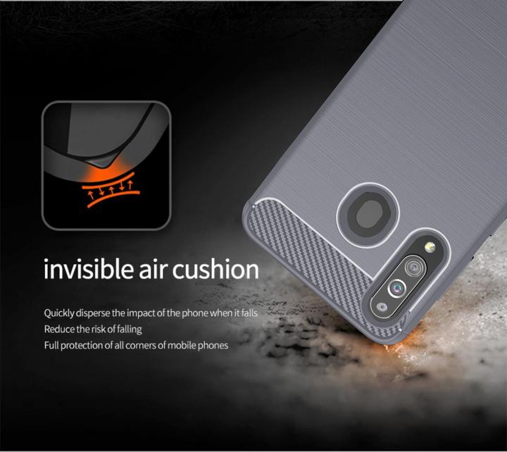 Immagine prodotto Cadorabo TPU Ultra sottile in acciaio inossidabile al carbonio Combi Cover (Samsung Galaxy A20s)