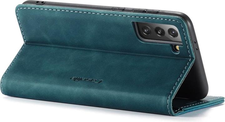 Produktbild König Design Hülle Handy Schutz für Samsung Galaxy S21 Plus Case Flip Cover Tasche Etuis Blau (Samsung Galaxy S21+)