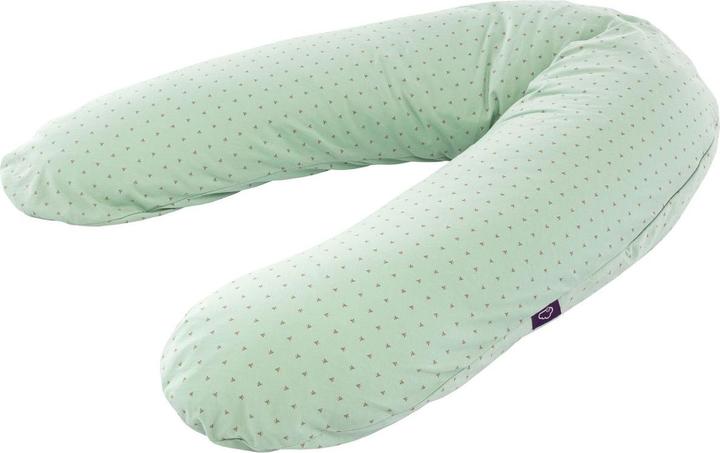 Träumeland Cuscino per allattamento in cotone twister verde (190 cm)