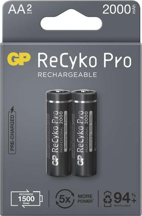 GP Batteries Akku GP 2 x Akkus aa/r6 GP recyko pro ni-mh 2000mah 210aahcb-5eb2 (2 Stk., AA, 2000 mAh)