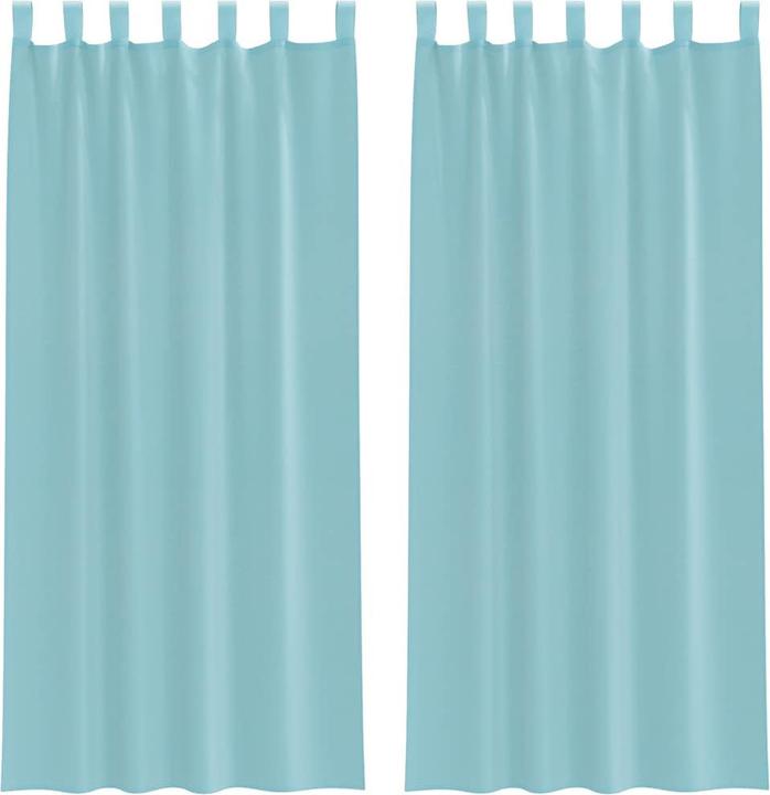 Produktbild VidaXL Voile Vorhänge mit Stangentaschen 2 Stk. Türkis (140 x 245 cm)