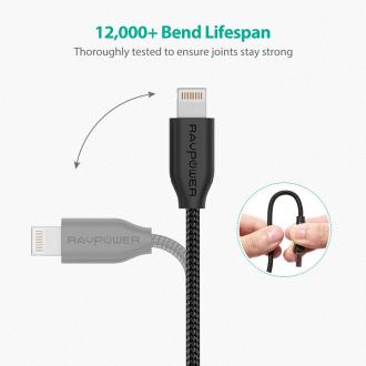 Image du produit RAVPower USB - Micro-USB-Kabel RP-CB016 - 0,9 m, weiss (0.90 m)