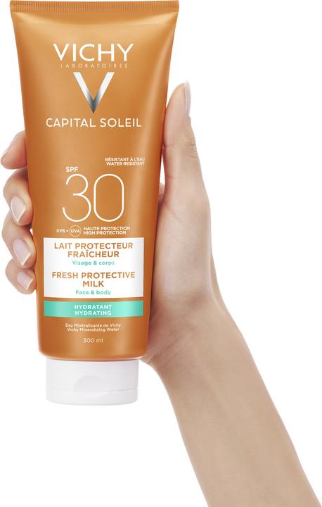 Image du produit Vichy Capital Soleil Lait hydratant fraîcheur - Pour toute la famille (Lait solaire, SPF 30, 300 ml, 328 g)