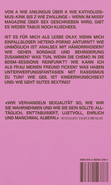 Nährwerte und Zutaten Fickt euch! (Deutsch, Hengameh Yaghoobifarah, Missy Magazine, 2024)
